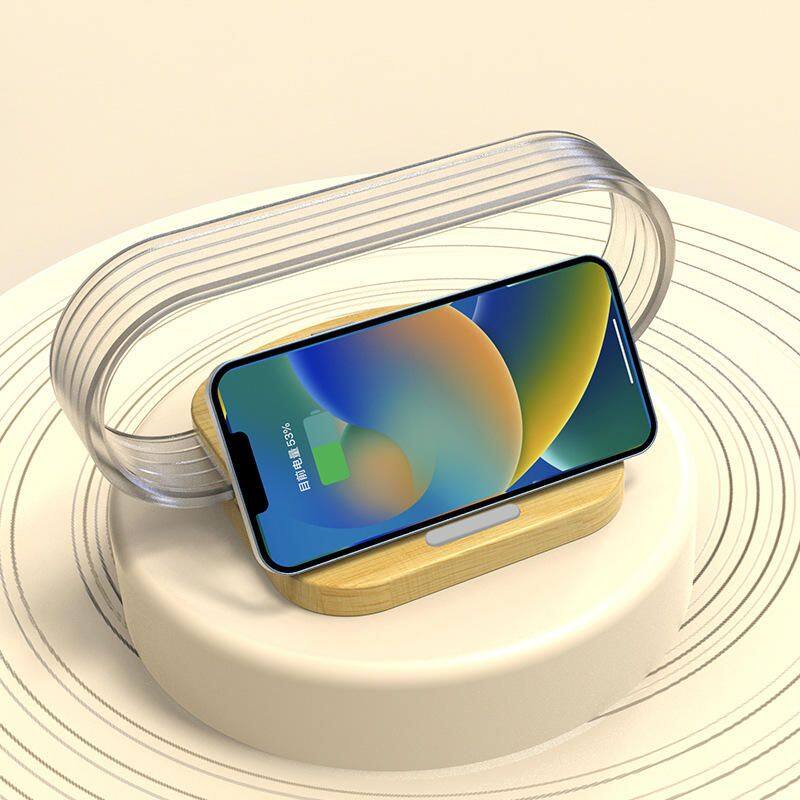 Portable Wireless Night Light Lamp with Multifunction Charger for Phone