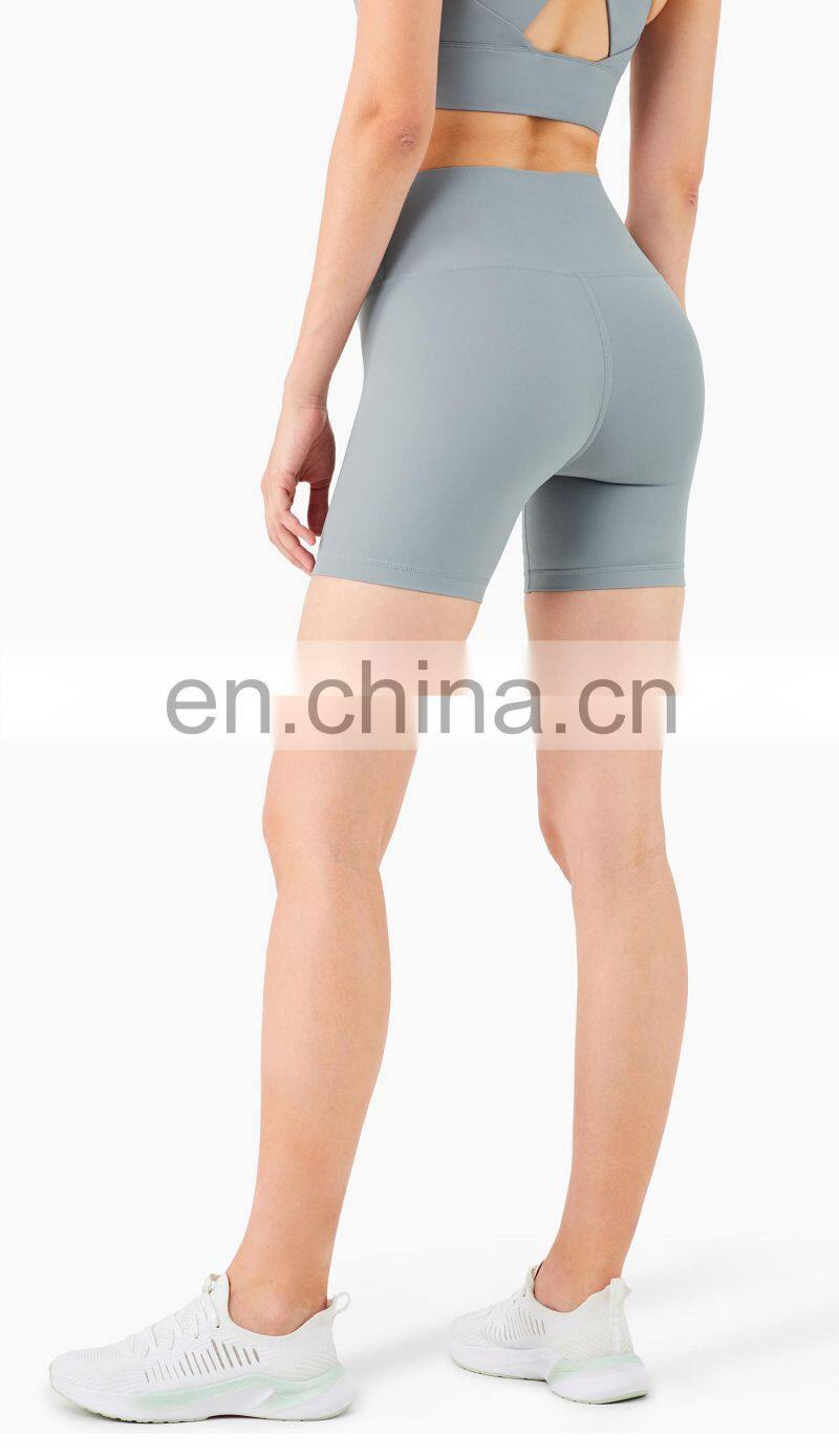 Custom Fitness Summer Gym Yoga Short Leggings Women High Waist Cycling Biker Short