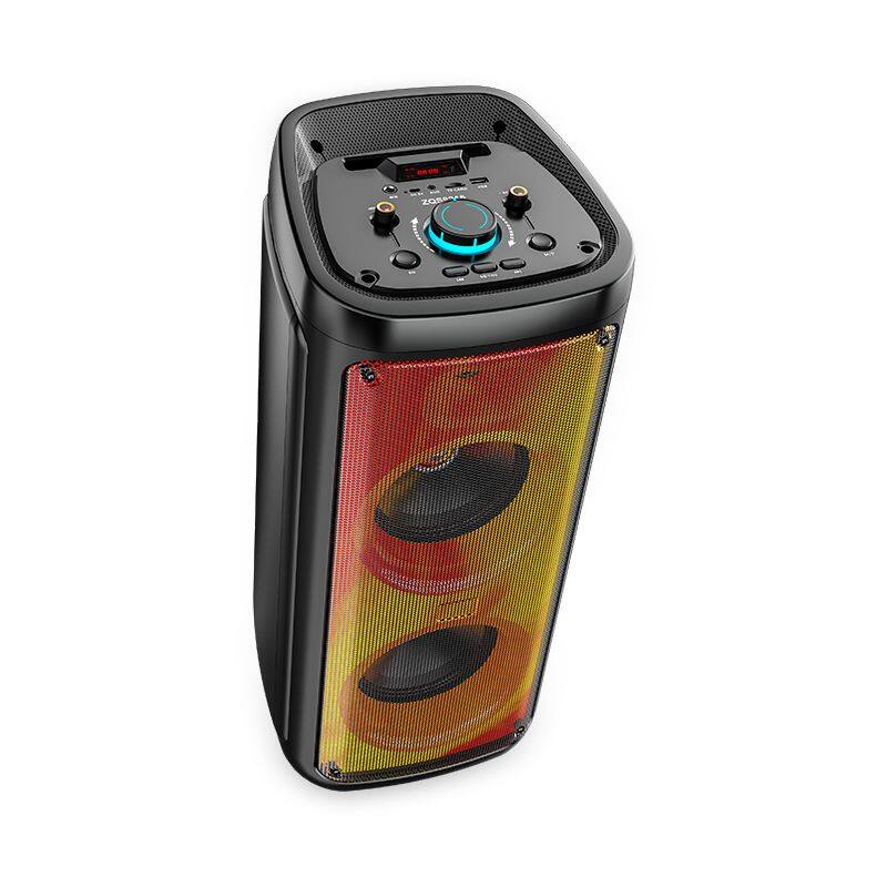 ZQS8215 Karaoke deep bass 40W power dual 8 inch speaker wireless party speaker for outdoor