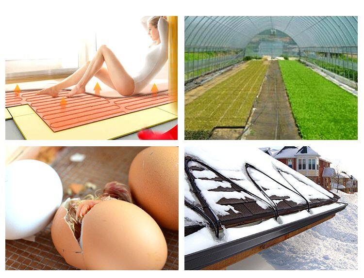 Heating Cable With Temperature Sensor Is Composed of Heating Cable a Temperature Switch a Power Cord and a Power Plug