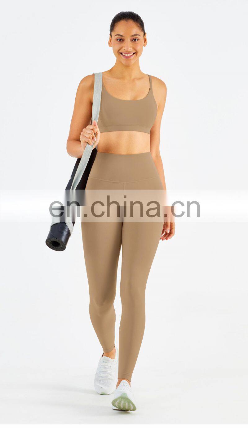 Outdoor wear Custom Logo In Stock Leggings Fitness Women Clothing Gym Wear Yoga Set