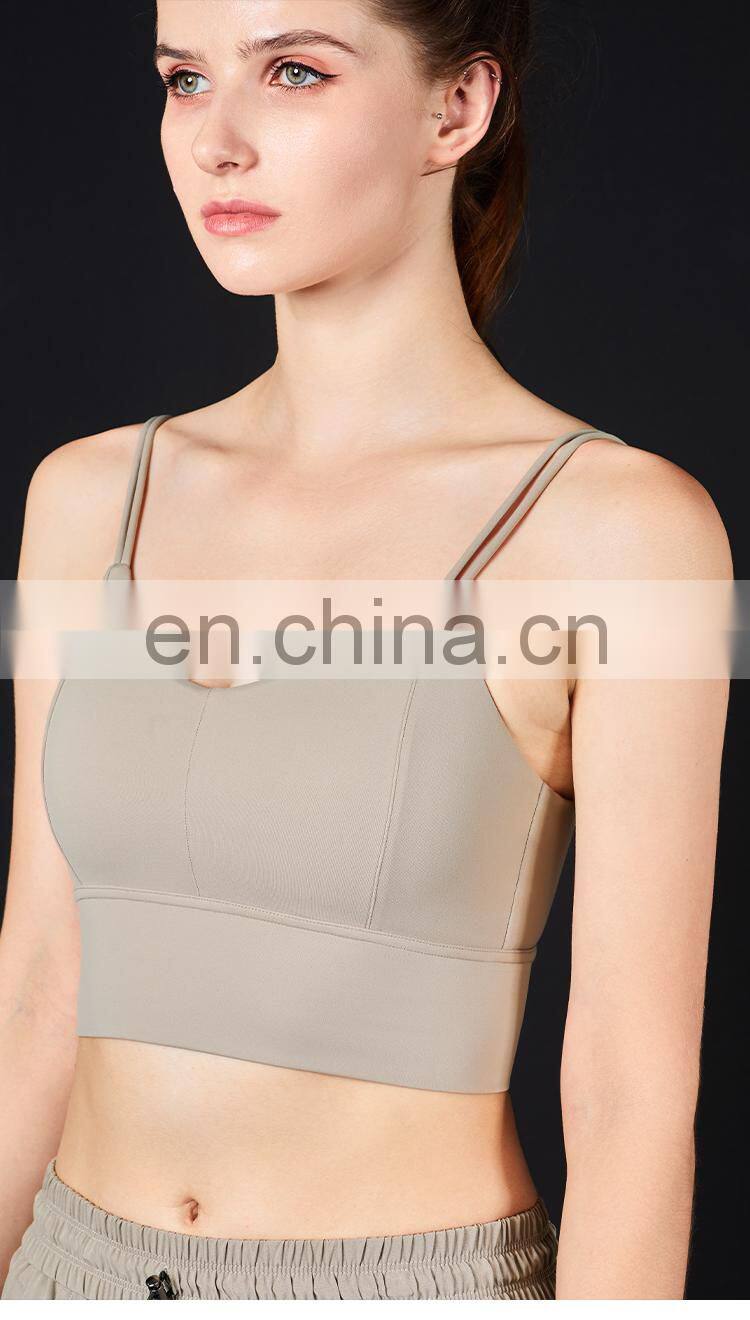 New Arrival Women Padded Sports Bra Support Fitness Workout Yoga Bra Camisole Tank Top