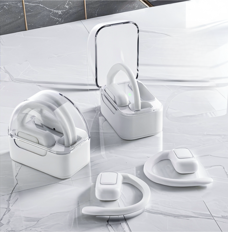 OWS TWS true wireless earbuds Open Sports headphones transparent Wireless Stereo BT 5.3 Low Latency earphone ear hook