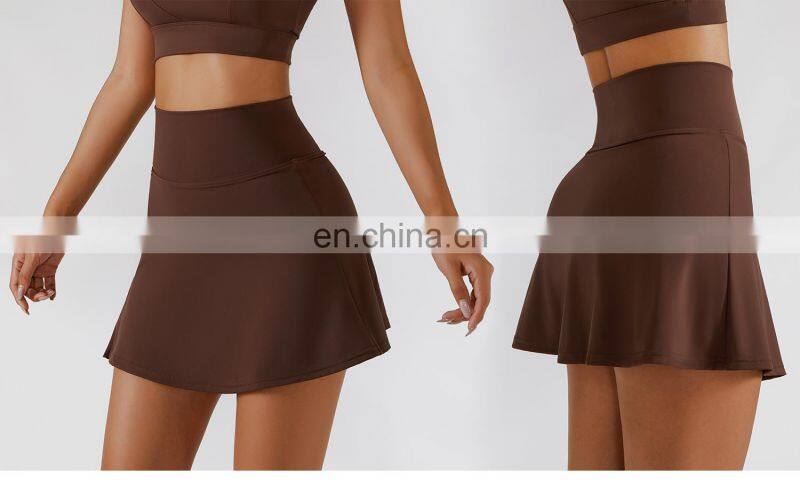 High Waisted Lightweight Tennis Skirts Shorts Sports Golf Anti Glare Mini Skorts Dresses