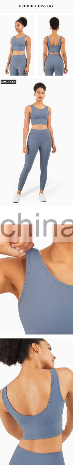 2022 New High Impact Sports Bra With Deep U Back Top Fitness Custom Logo For Women