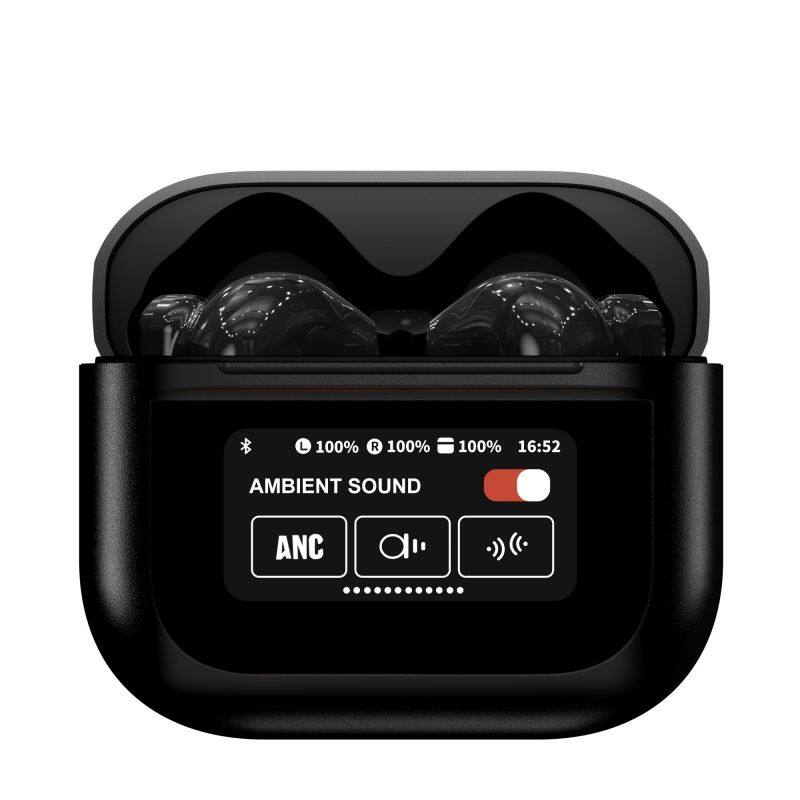 ANC ENC Earbuds With LCD Colorful Touch Screen TWS Wireless Stereo Type-C Headphones