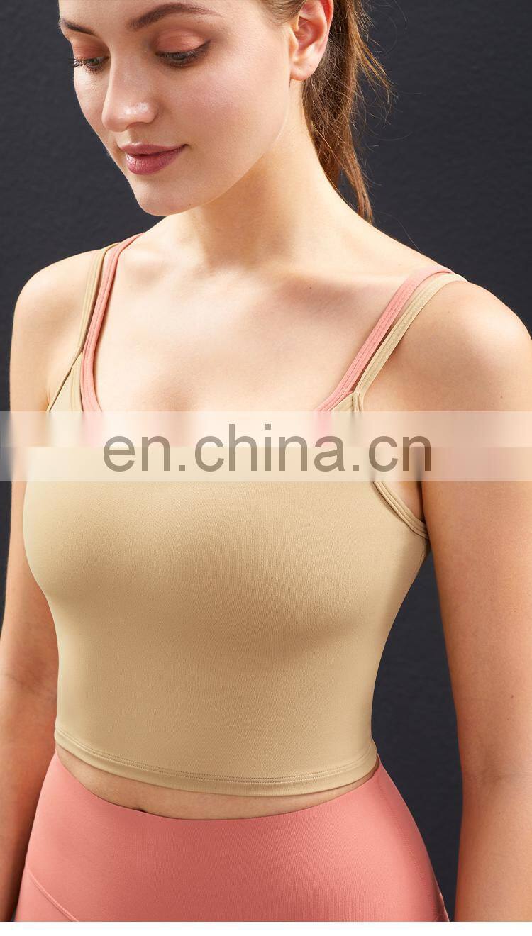 New Arrival Two-Color Stitching Yoga Bra Top Super Soft Sports Bras For Women Fitness