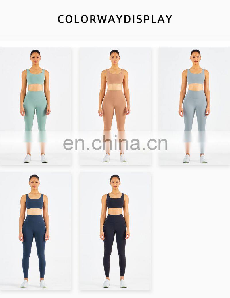 Gym Activewear Sexy Sports Bra Crop Top Outfits Women Gym Fitness Sets Tights Leggings