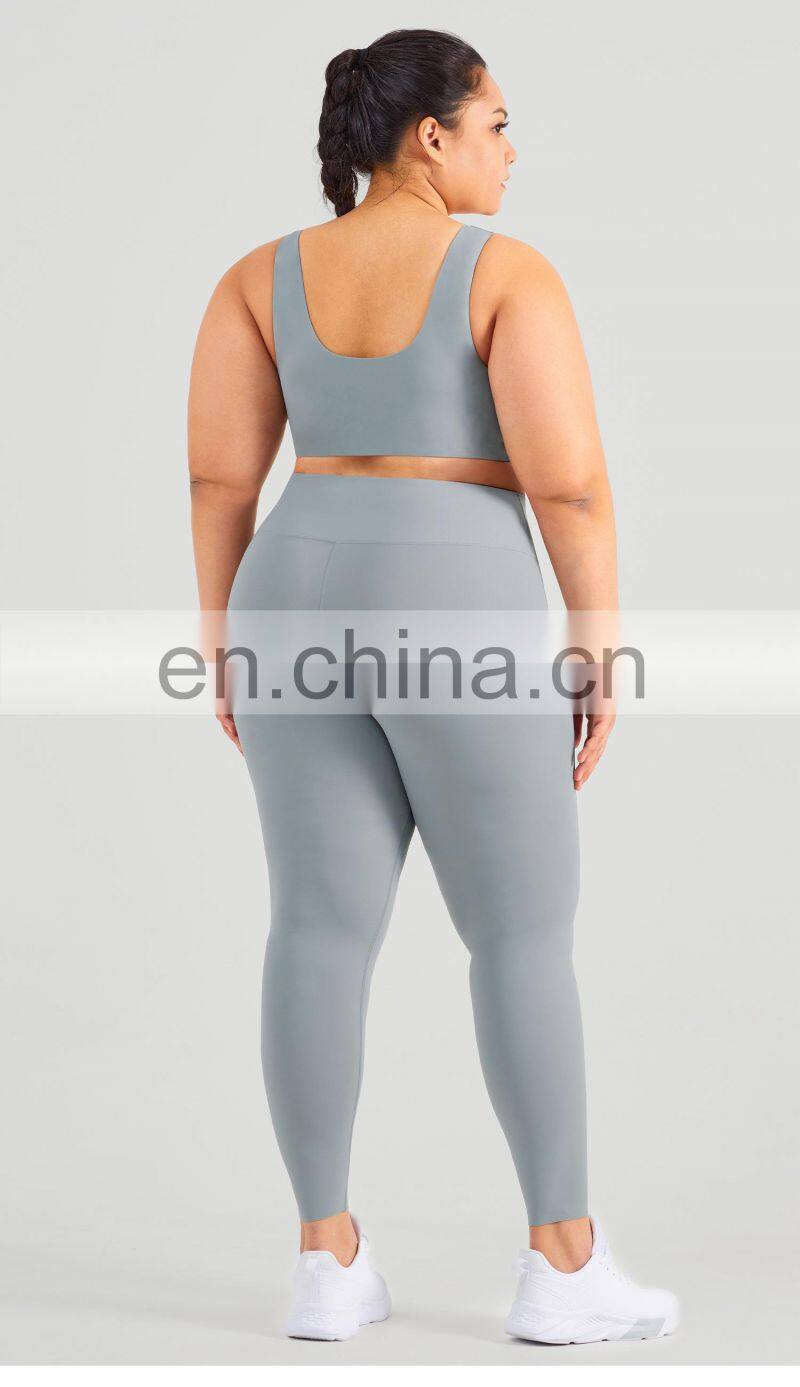 2 Piece Women Breathable Yoga Sets Fitness Cloud Feeling Wear Plus Size Sport Suit