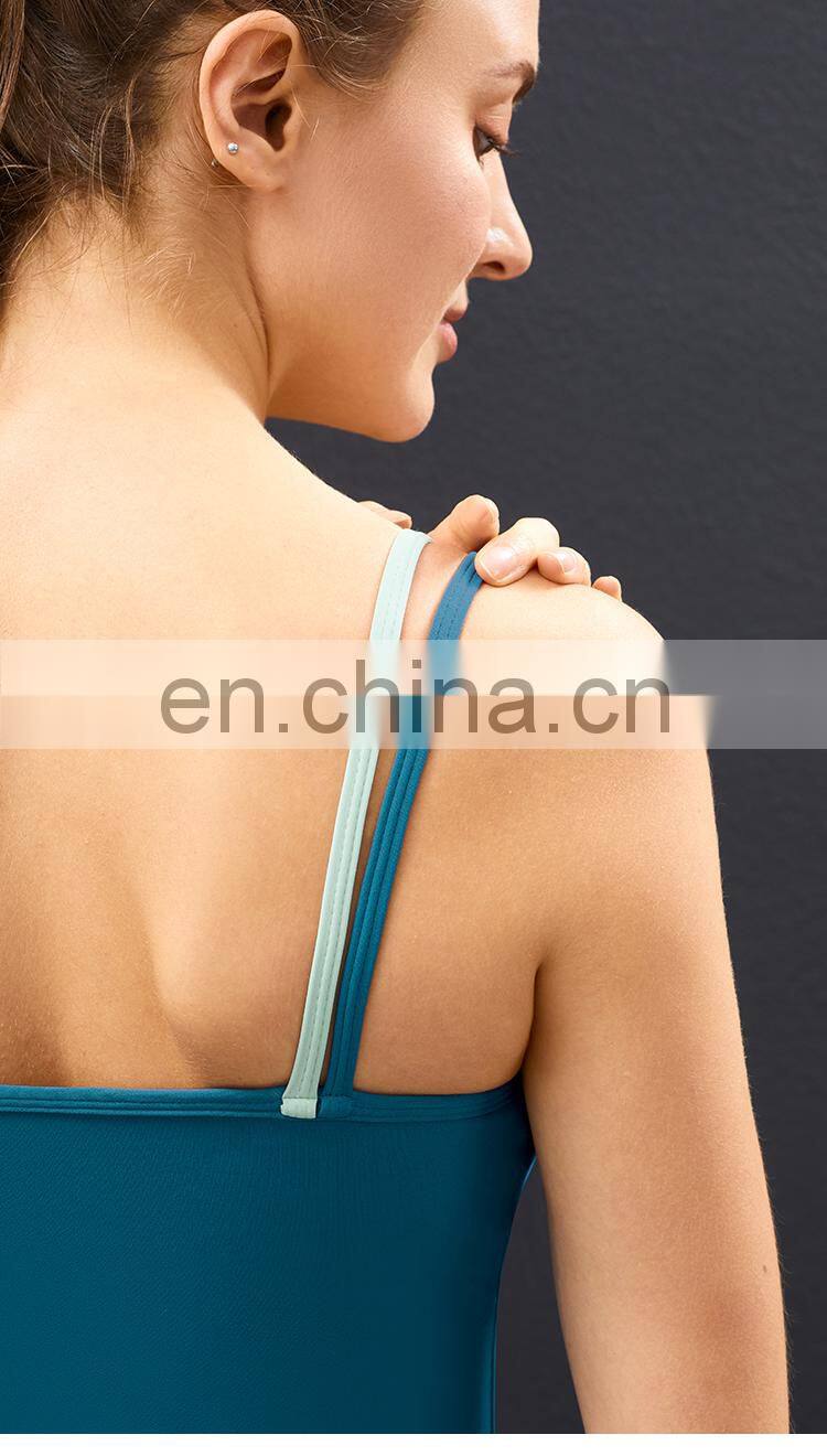 New Arrival Two-Color Stitching Yoga Bra Top Super Soft Sports Bras For Women Fitness