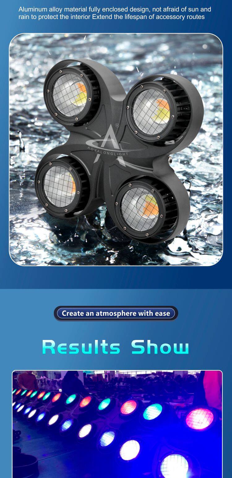 BD04F Binder 4*100W IP65 Waterproof Par Light LED Beads RGBW Full-colored Optional Audience Light