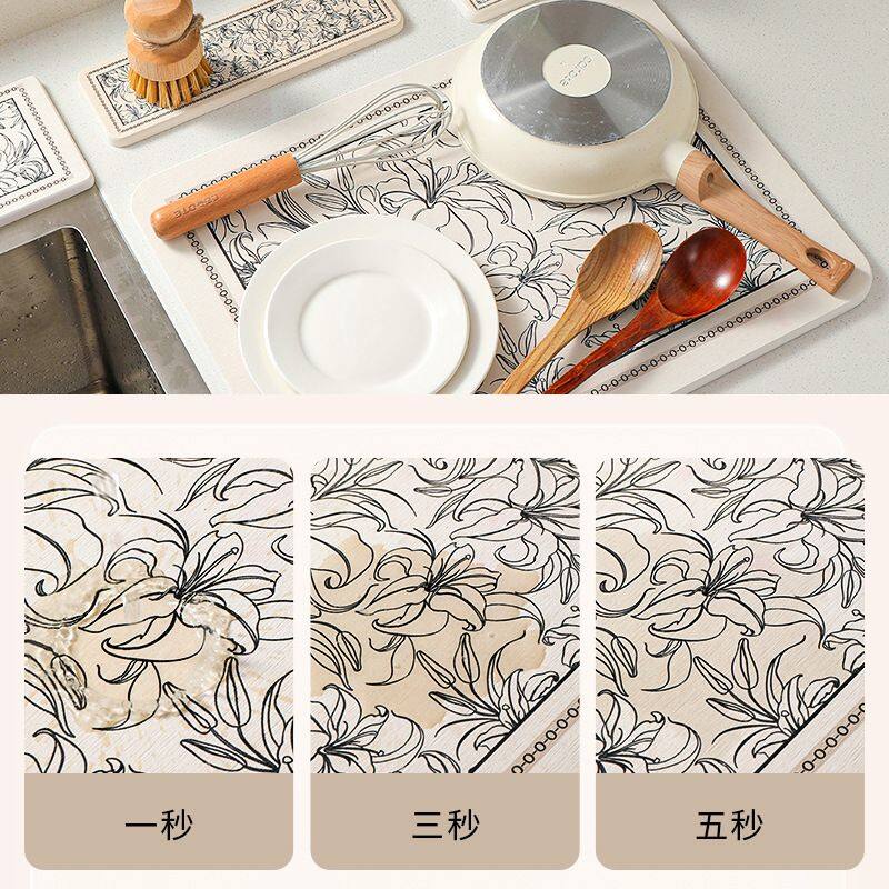 floral diatomite stone bath mat set product details (1)