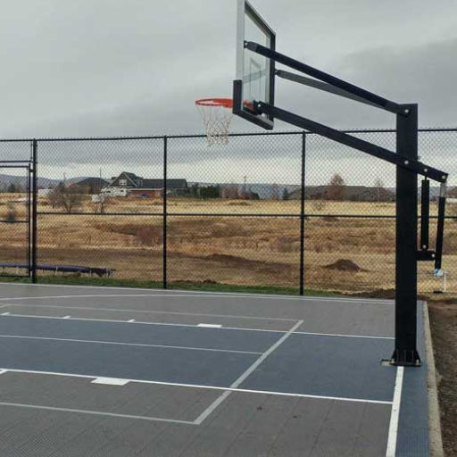 How high should a fence be around a basketball court