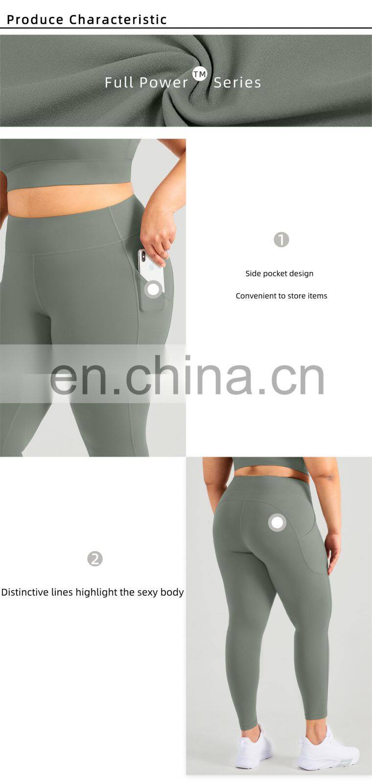 Custom Yoga Leggings With Pocket Gym Plus Size Workout Sexy Body Scrunch Butt Sport Pant