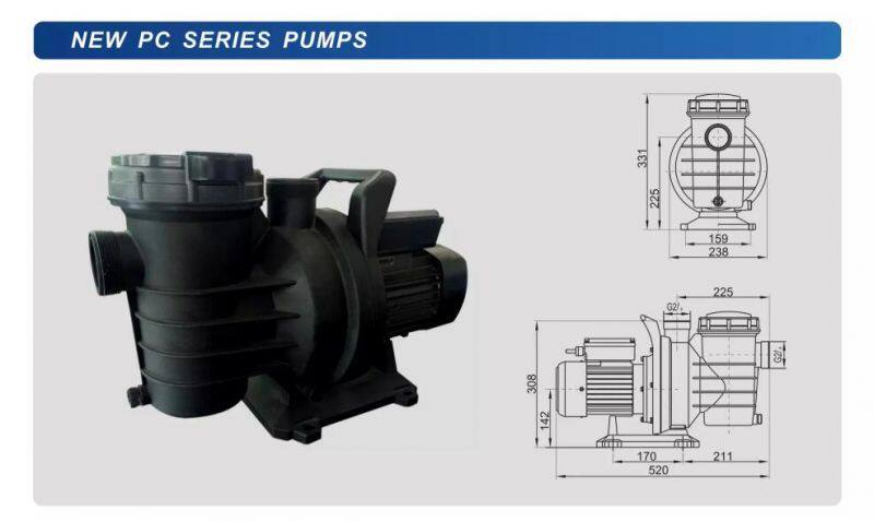 PIKES New PC Series Powerful Pump With Durable Shell Swimming Pool Pump