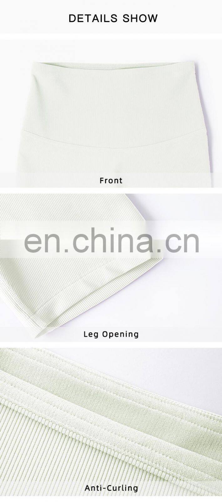 2022 Ribbed Biker Running Shorts For Women Gym Fitness Yoga Wear Without T Line