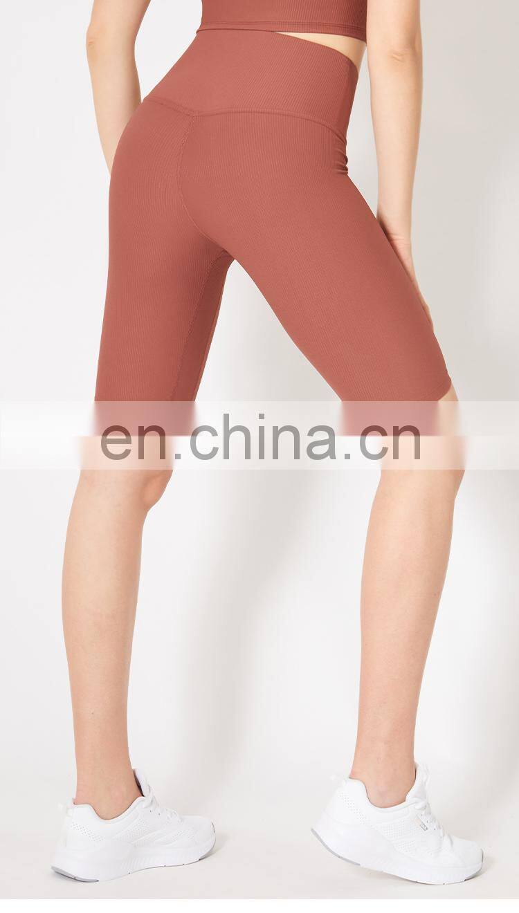 Recycled Custom Fitness Leggings Peach Buttocks Gym Shorts Women