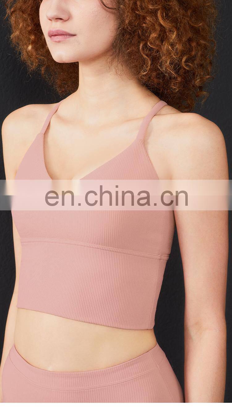 Hollow Out Sports Bra for Women Sexy Training Top for Yoga Suit Workout Fitness Wear