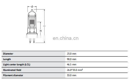 650W 240V single-ended halogen lamp model 64717