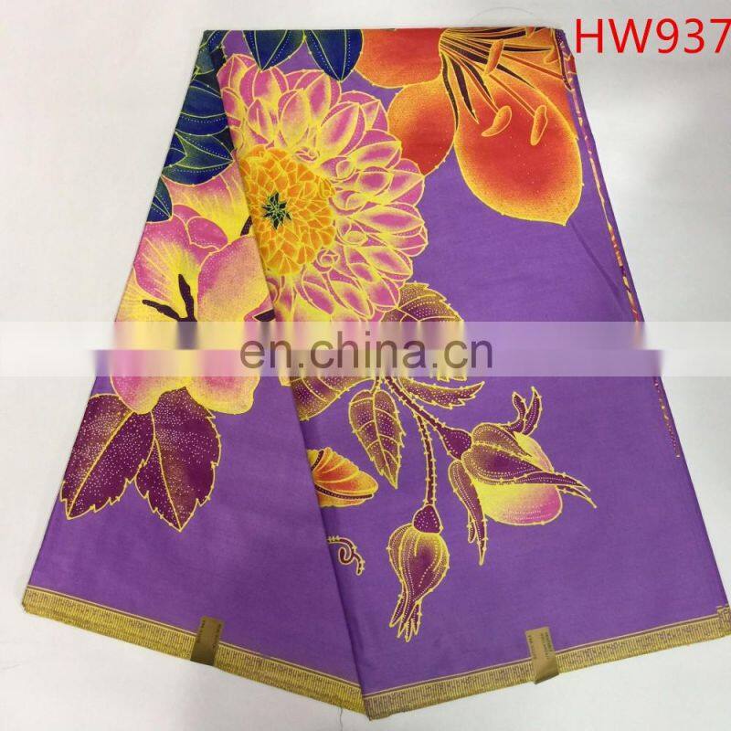 Wholesale Super Wax Java Print Fabrics African Cotton Real Wax 6 Yards ...