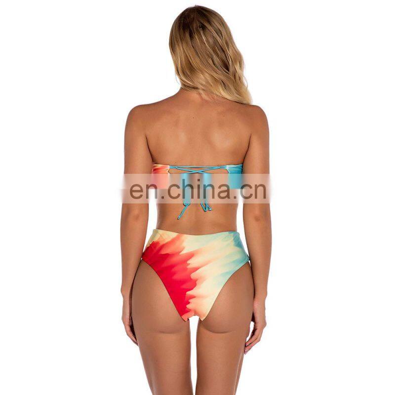Fashion Sexy Women Beachwear Two Pieces Women Good Quality Swimwear High Waist Bikini