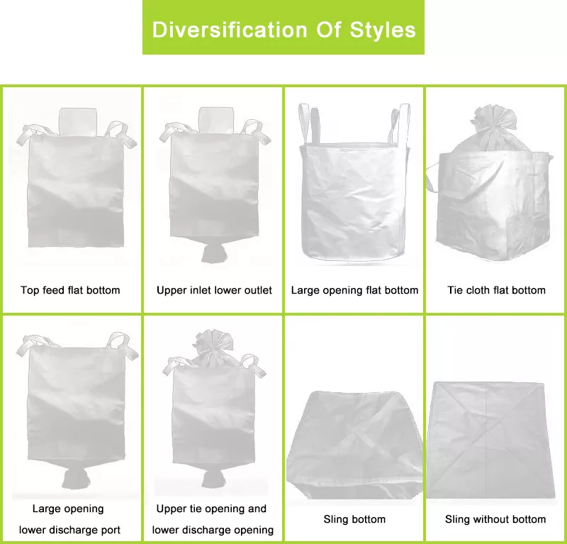 Manufacturer 4 Cross Corner Loop 1500kg Bulk FIBC PP Jumbo 1 Ton Big Bags 1000kg