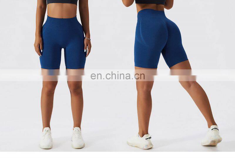 Seamless Butt Lifting Yoga Shorts Tik Tok Women High Rise Compression Biker Leggings