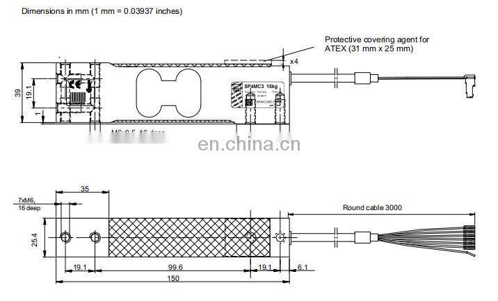 HBM SP4M Single Point Load Cell Model SP4MC3MR/1KG Sensor