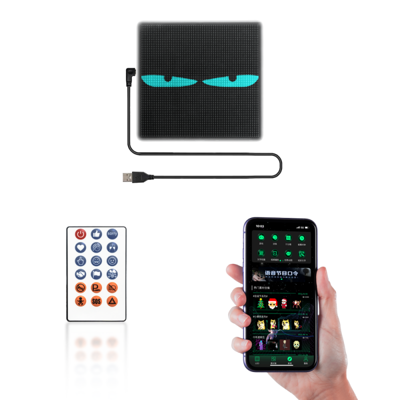 Smart Rear Screen APP Controlled Text Pattern Animation Clock Free Design Flexible Led Matrix Panels for Car Advertising