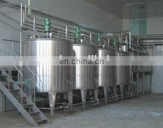 Vertical double jacketed stainless steel mixing agitator tank