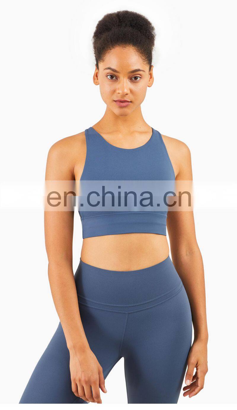 Women's High Impact Sports Bras Cross Back Crop Top Sexy Running Bra for Plus Size