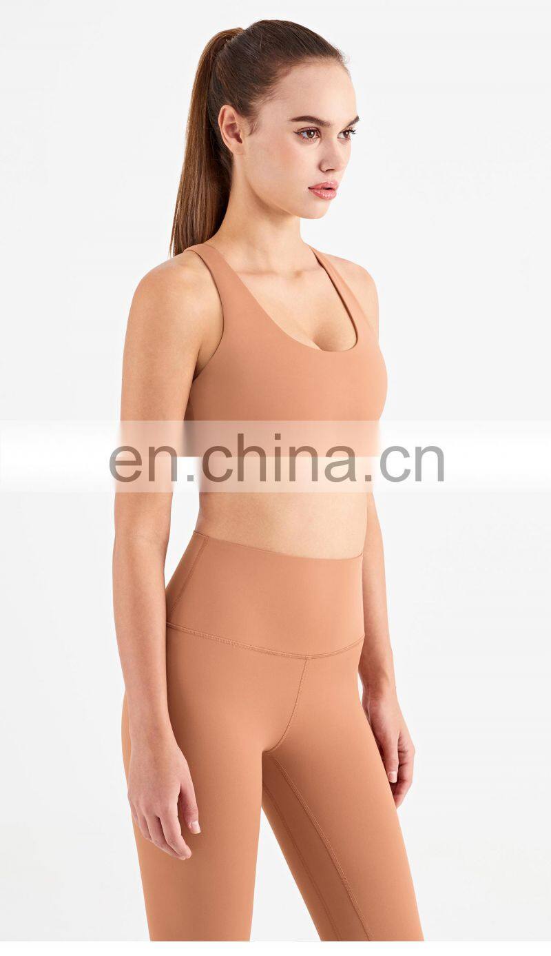 Designer Wholesale 2022 High Support Sport Bra Hollow Cross Back Sport Top Sports Bra Women