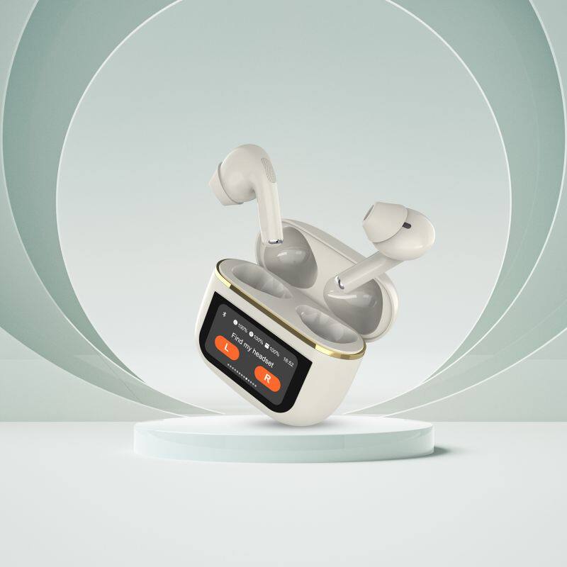 Touch Screen Headphones Noise Cancelling ENC ANC Sport Earbuds TWS Smart LCD Touch Screen Earphones