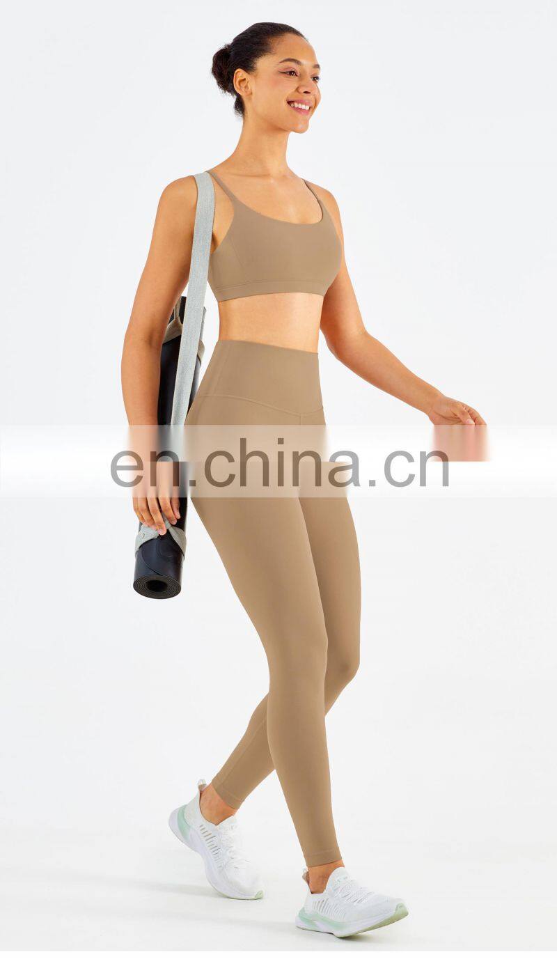 Outdoor wear Custom Logo In Stock Leggings Fitness Women Clothing Gym Wear Yoga Set