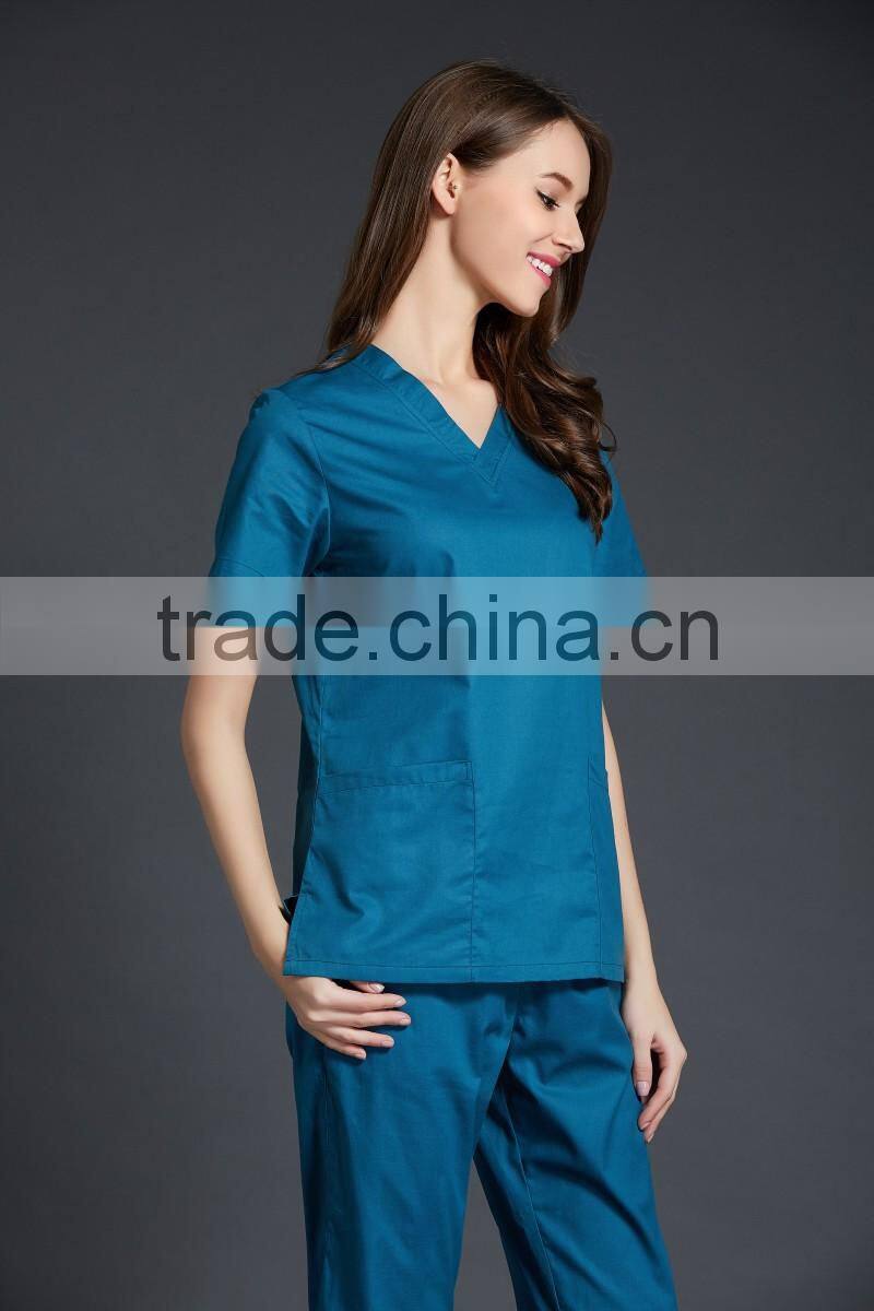 2016 Juqian custom high end V neck green usually Hospital Nursing ...