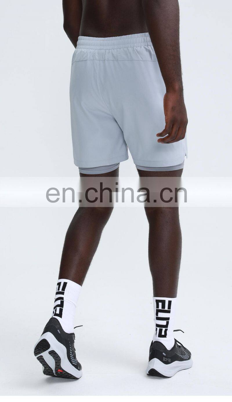 2 In 1 Custom Summer Fitness Workout Shorts Training Sports Gym Jogger Shorts For Men