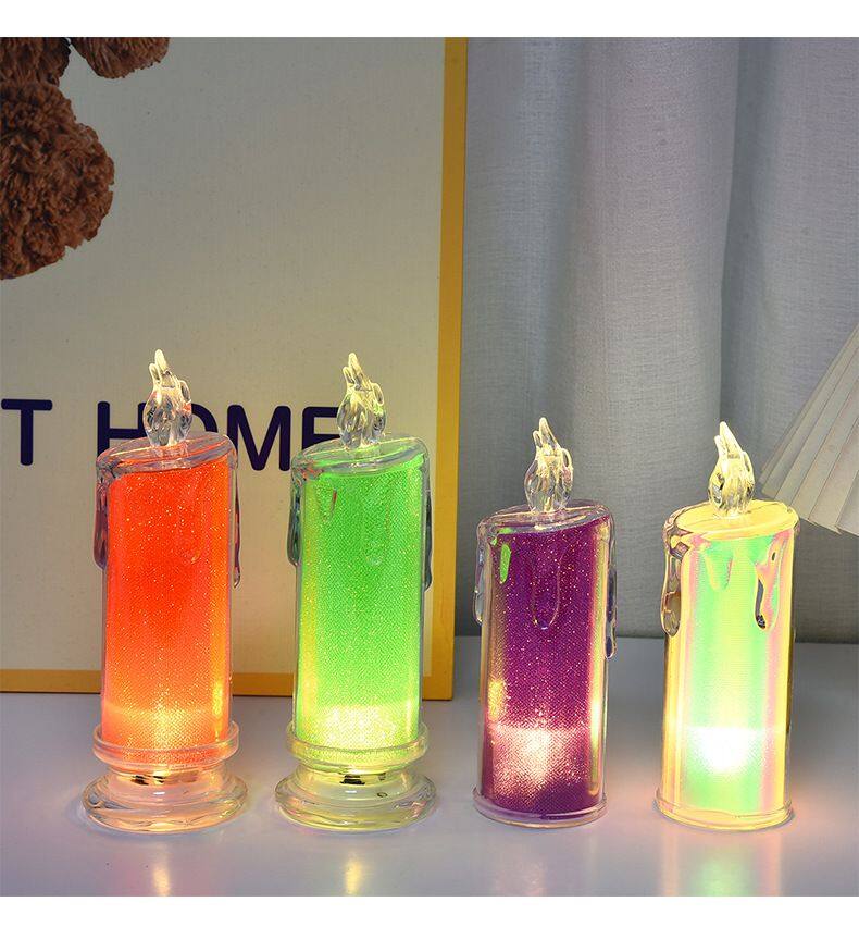 Transparent Candle Lights Twinkling Lights Bedside Restaurant Ambiance Night Lights