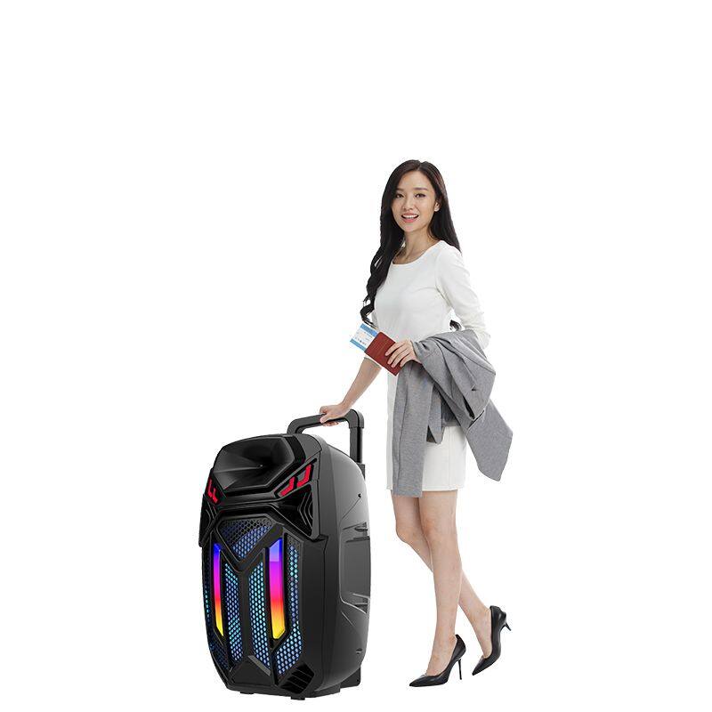 ZQS15108 active super 40W power 15 inches with MIC OEM bluetooth speaker with colorful lights