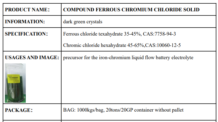 compound ferrous chromium chloride solid