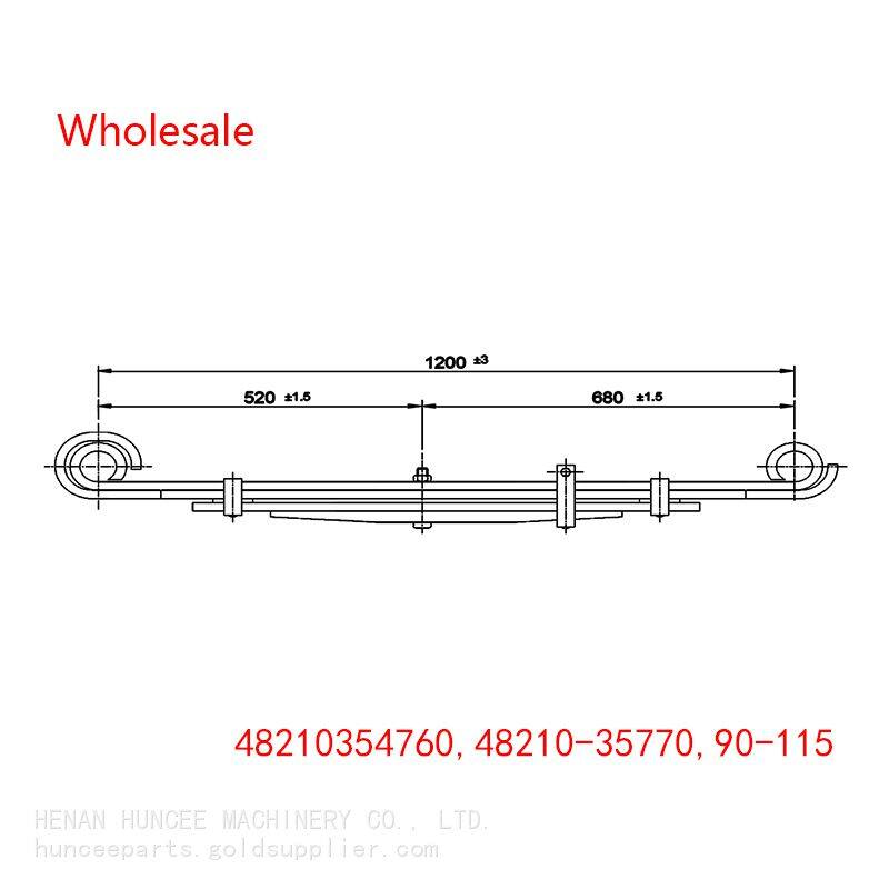 48210354760, 48210-35770, 90-115 For TOYOTA Rear Axle Leaf