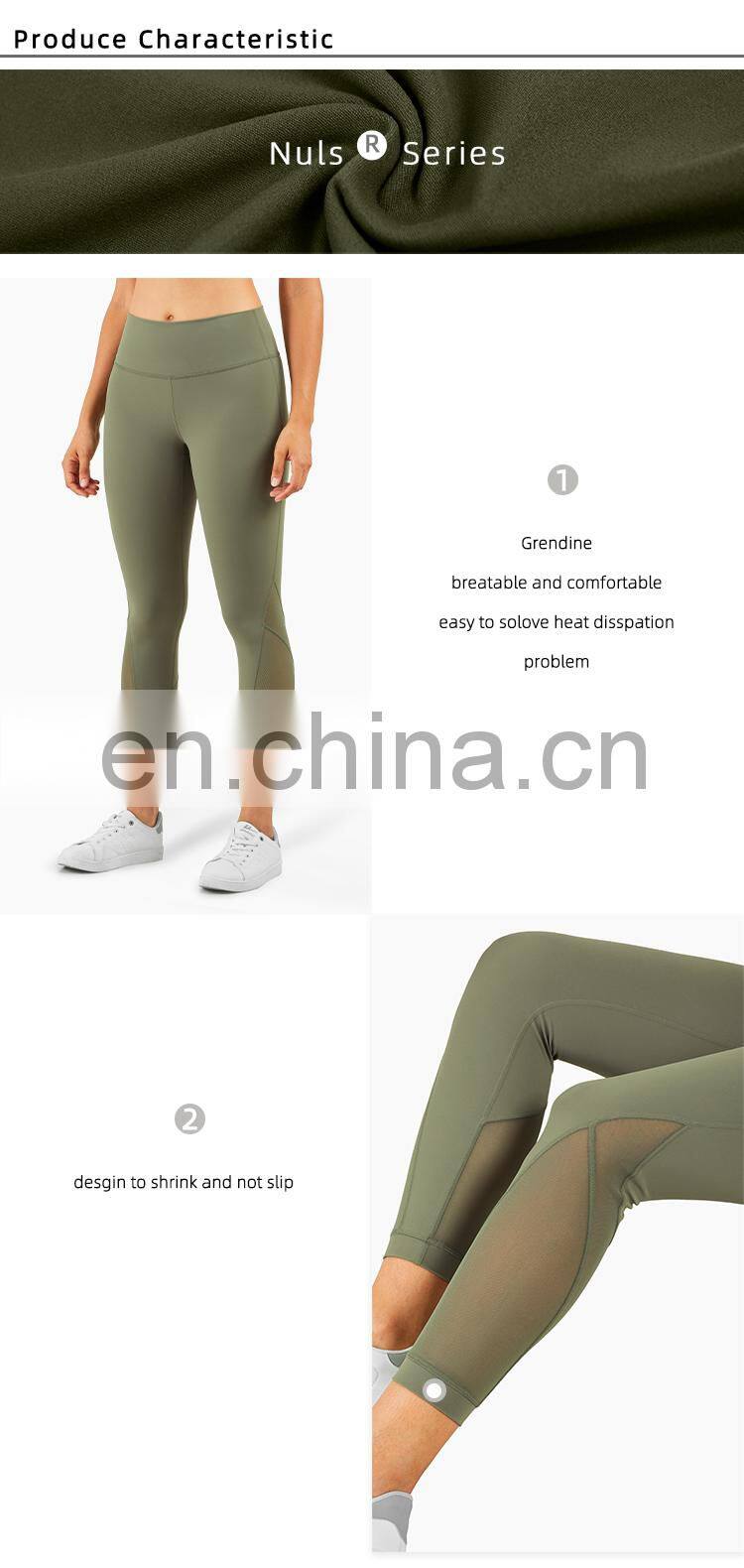 Hot selling New custom mesh yoga pants with pocket sports pants leggings women workout