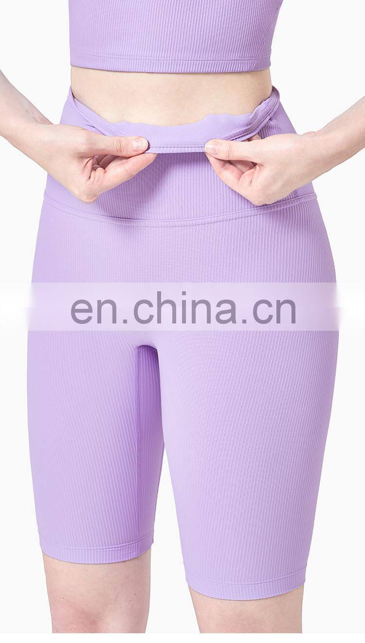 Recycled Custom Fitness Leggings Peach Buttocks Gym Shorts Women
