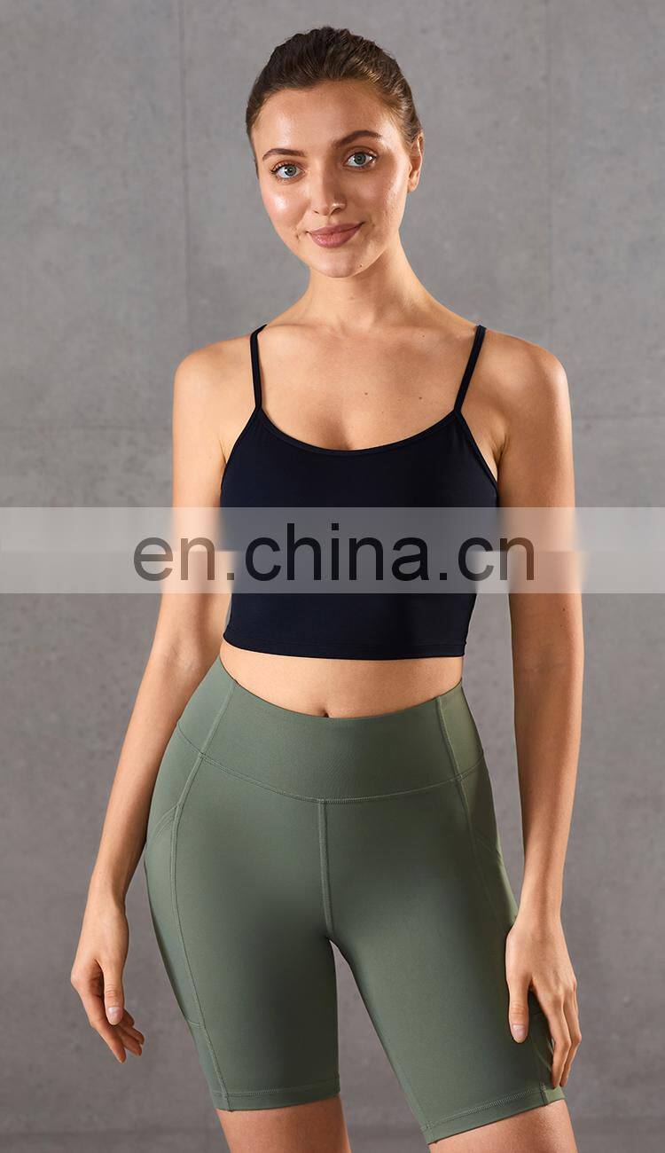 New Arrival Custom Gym Fitness Adjustable Sports Bra High Elastic Girls Tank Top
