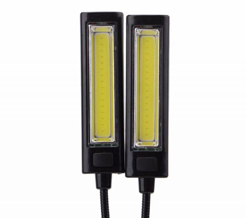 3 Brightness Double Arm Rechargeable AAA Battery charing gooseneck table lamp Easy Clip-on Reading Perfect for Bookworms & Kids