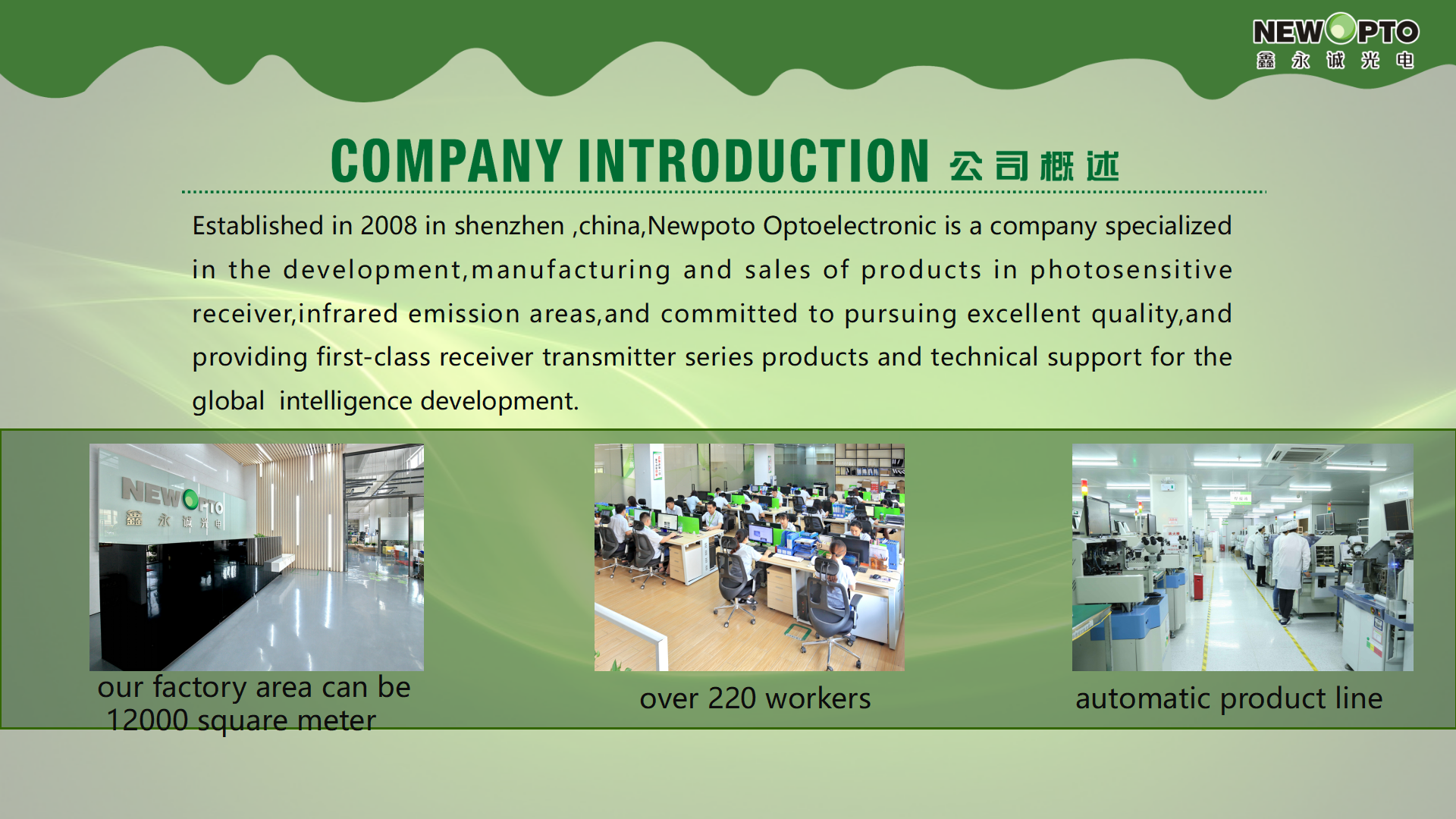 Newopto Photoelectric Technology Co., Ltd! company overview - view 3