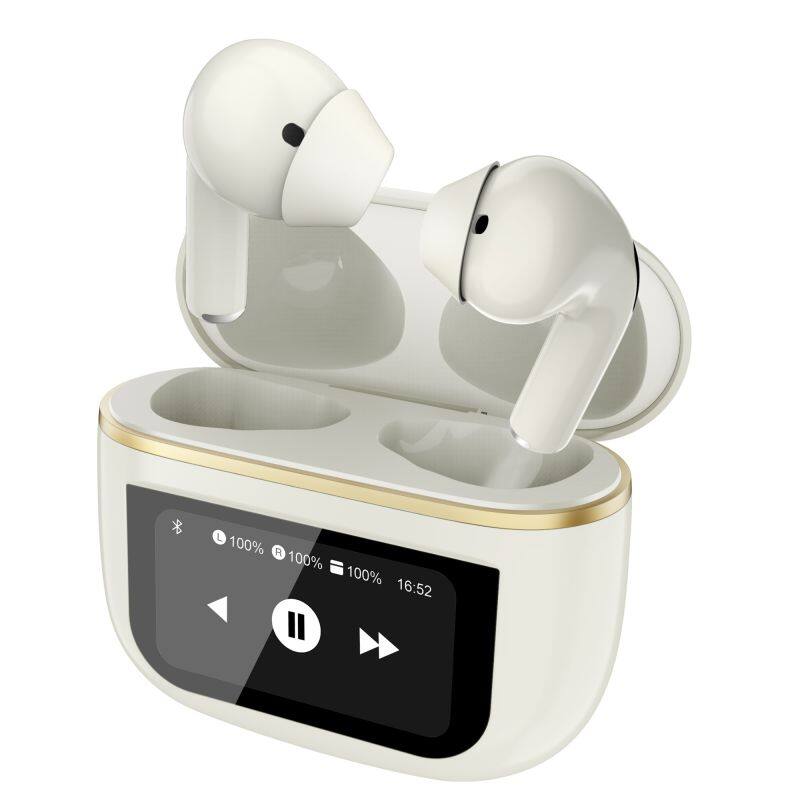 Touch Screen Headphones Noise Cancelling ENC ANC Sport Earbuds TWS Smart LCD Touch Screen Earphones