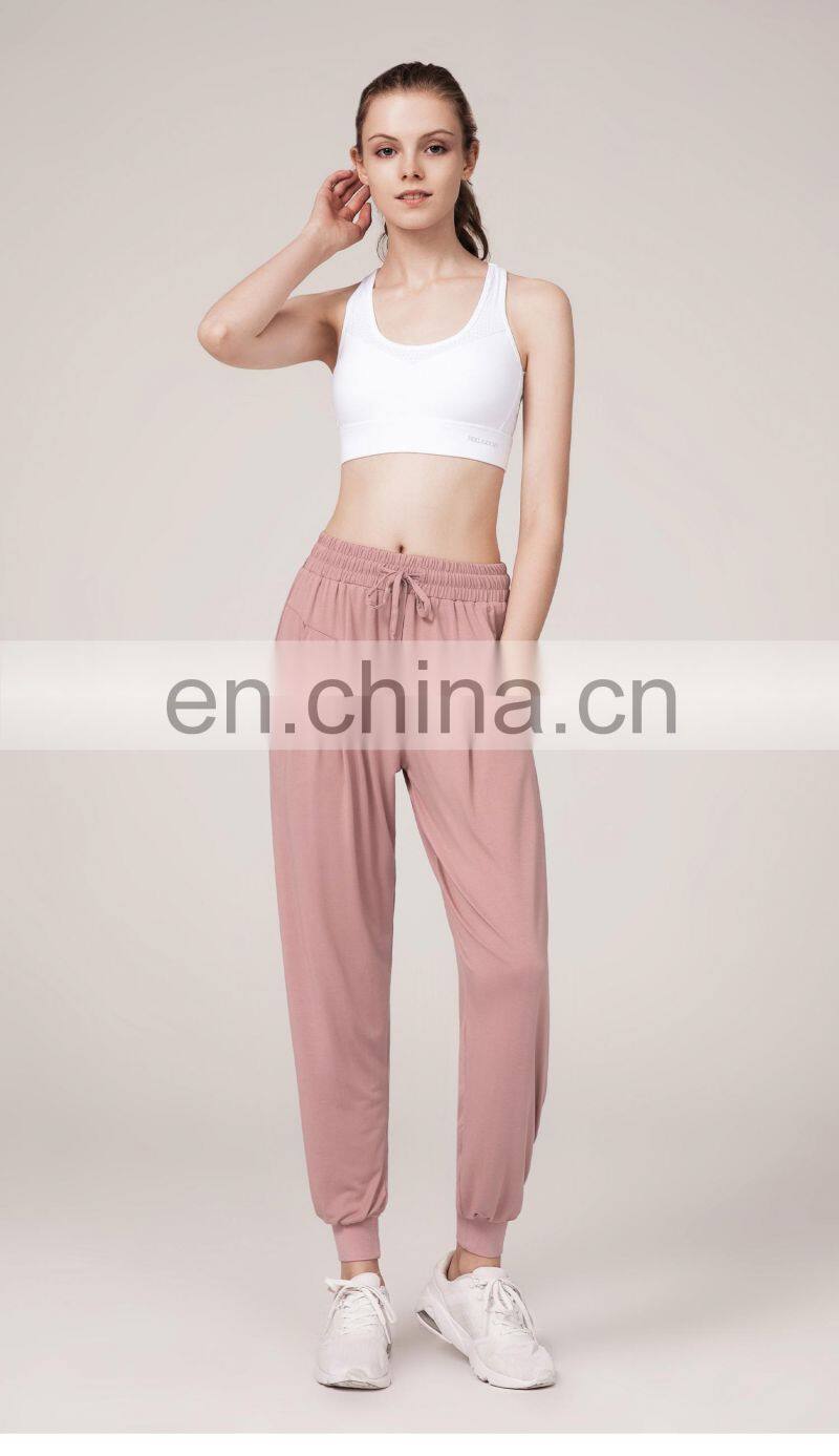 Quick-Drying Loose Cotton Women's Jogger Pants Harem Style Running Fitness Yoga Pants With Pocket