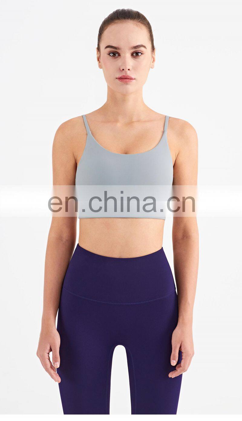 Thin shoulder Sports Vest Sexy Running Yoga Women Push-up Bra Workout Crop Top