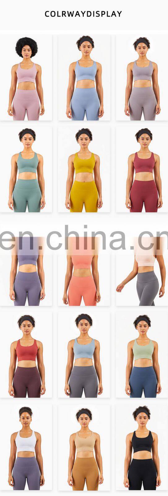 LOLOLULU durable using low price sexy yoga top bra ribbed yoga raceback bra