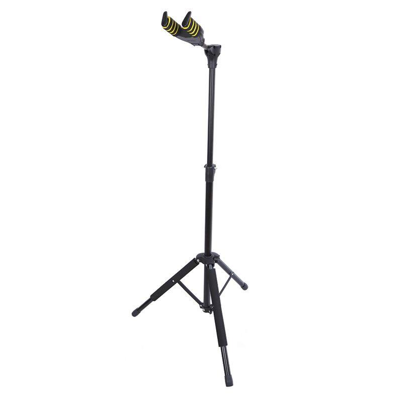 Collapsible Tripod Guitar Stand Music Instrument Stand Self-Lock Guitar Bracket by Gravity Mechanism